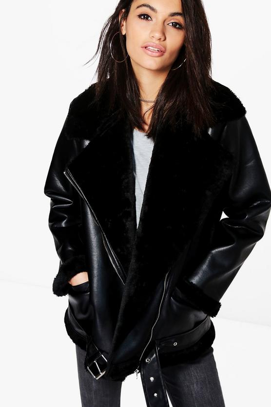 Isabella Boutique Faux Fur Lined Aviator